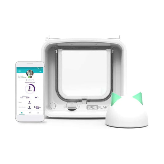SureFlap Connect Microchip Cat Flap with Hub – White Small/Medium