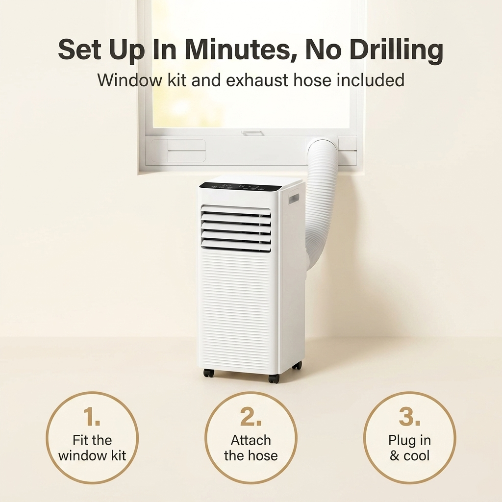 Portable Air Cooler & Fan with Humidity Control – Powerful Home Cooling System