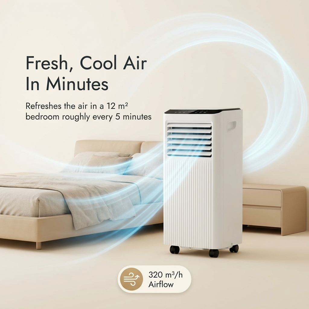 Portable Air Cooler & Fan with Humidity Control – Powerful Home Cooling System