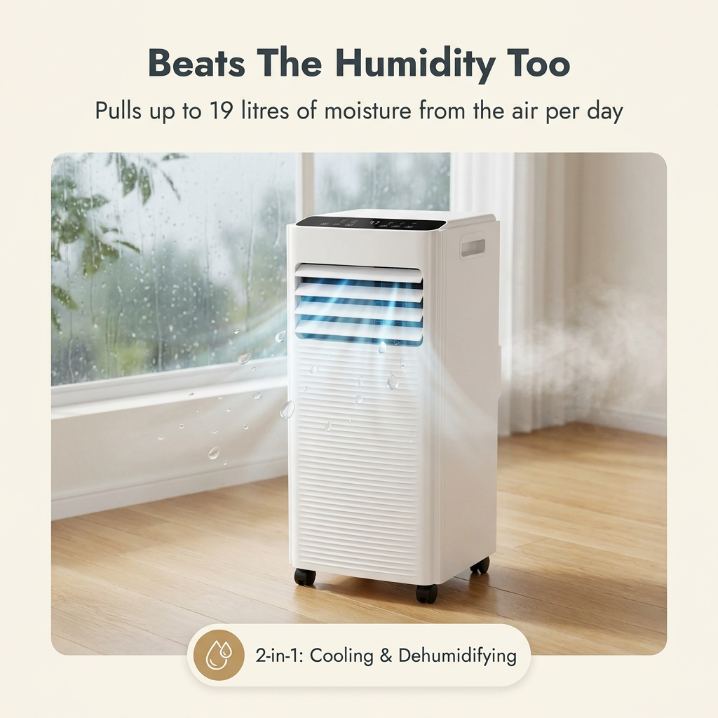 Portable Air Cooler & Fan with Humidity Control – Powerful Home Cooling System