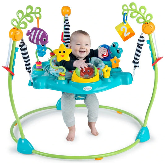 Baby Activity Jumper with Interactive Toys, Music & Sensory Play Center