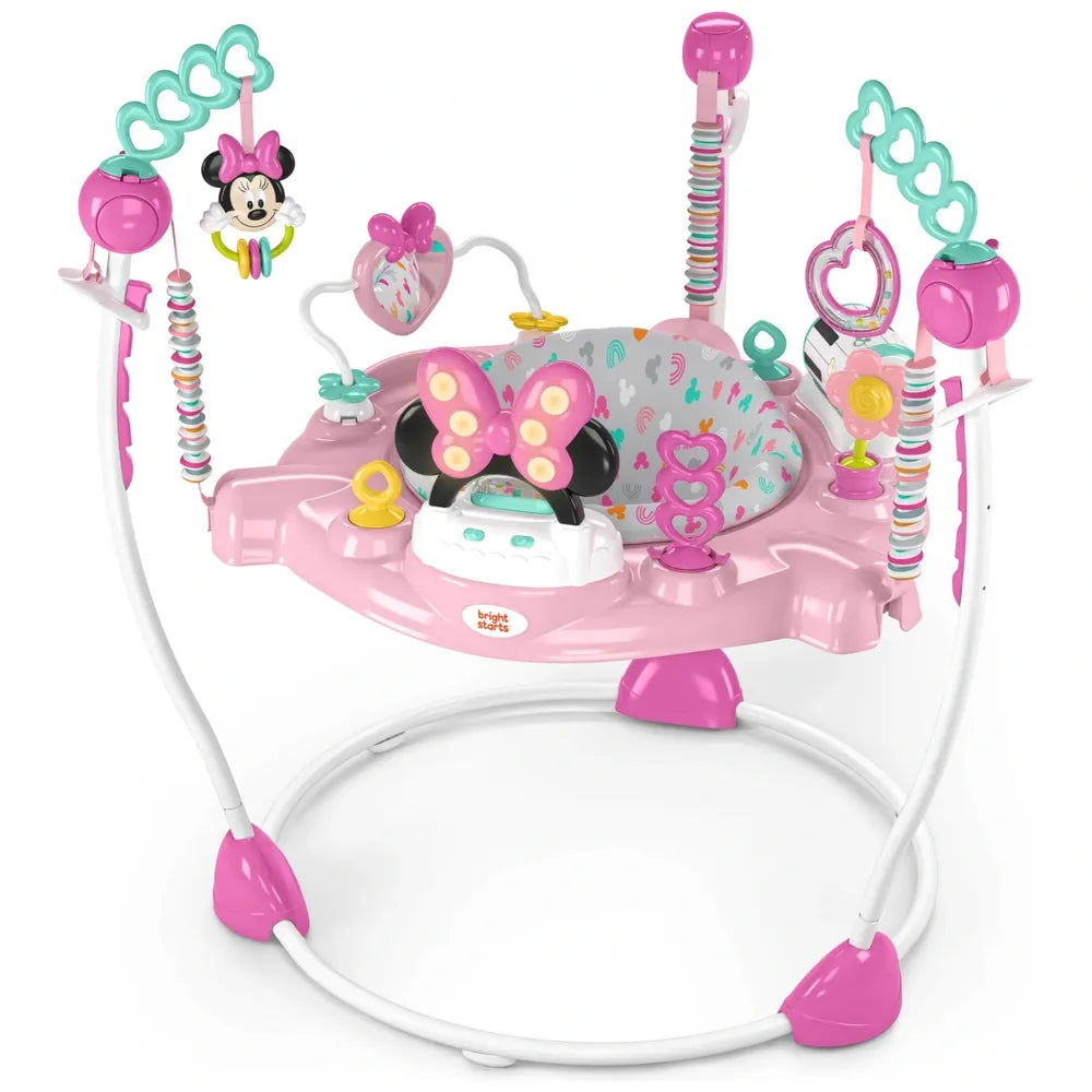 Pink Baby Activity Jumper with Interactive Toys, Music & Sensory Play Center