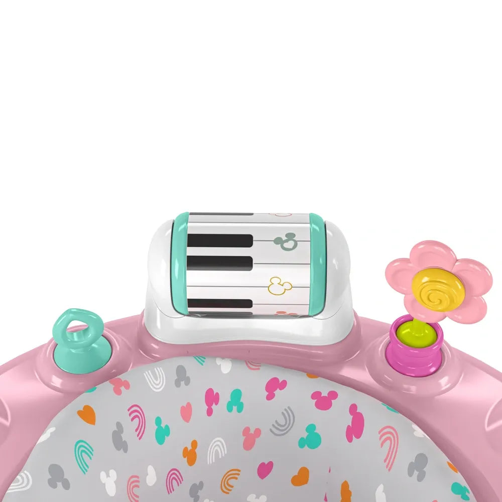 Pink Baby Activity Jumper with Interactive Toys, Music & Sensory Play Center